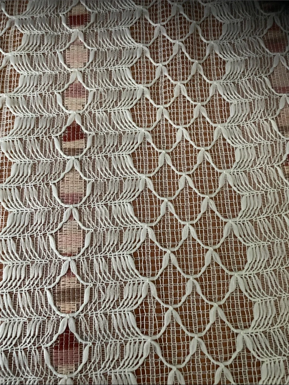 Cream shower curtain